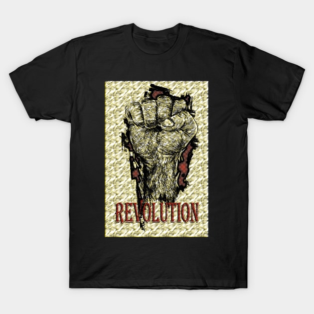 Revolution- Strong Hand T-Shirt by Haroun ٍStyle Fashion-2020